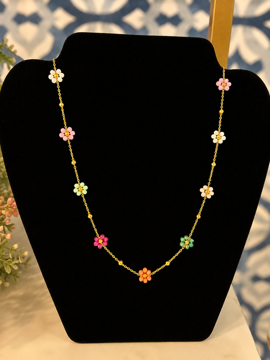 Multicolor Flower Necklaces
