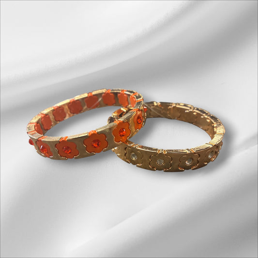 Flower Enamel Bracelets
