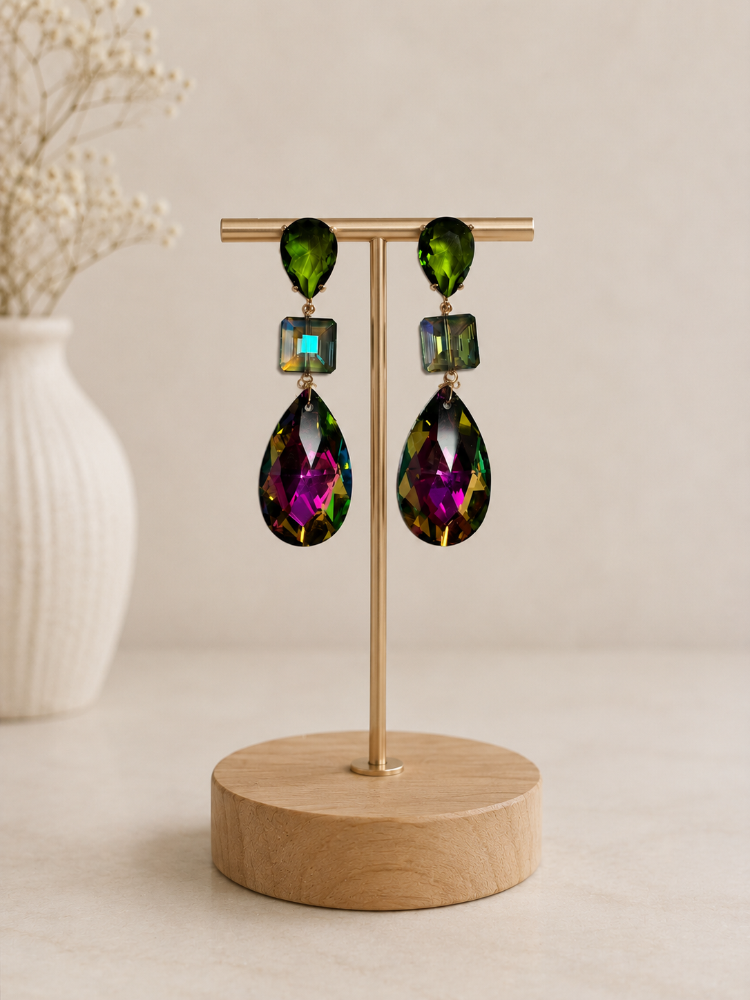 Midnight Iris Dangles