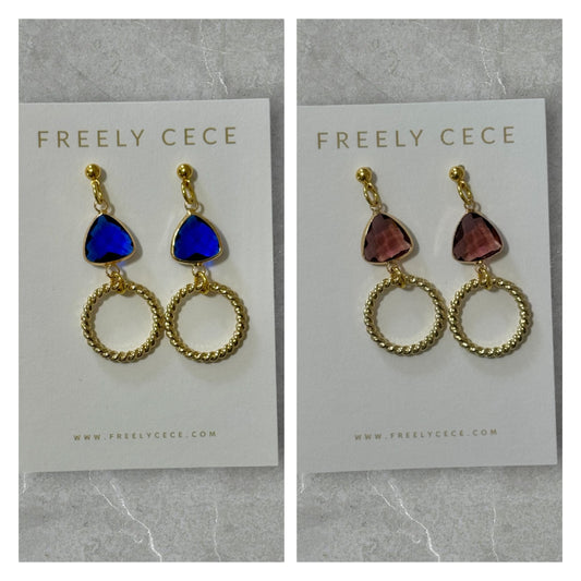 Circle Jewel Earrings