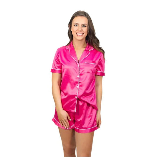 Life In Pink Pajama Short Set