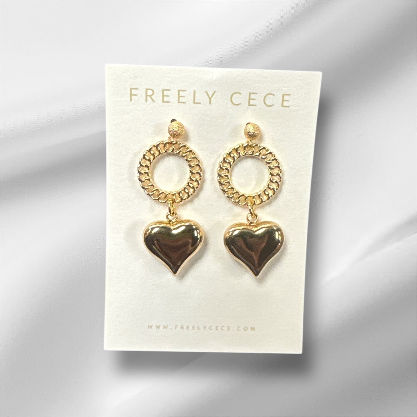 Circle Heart Earring
