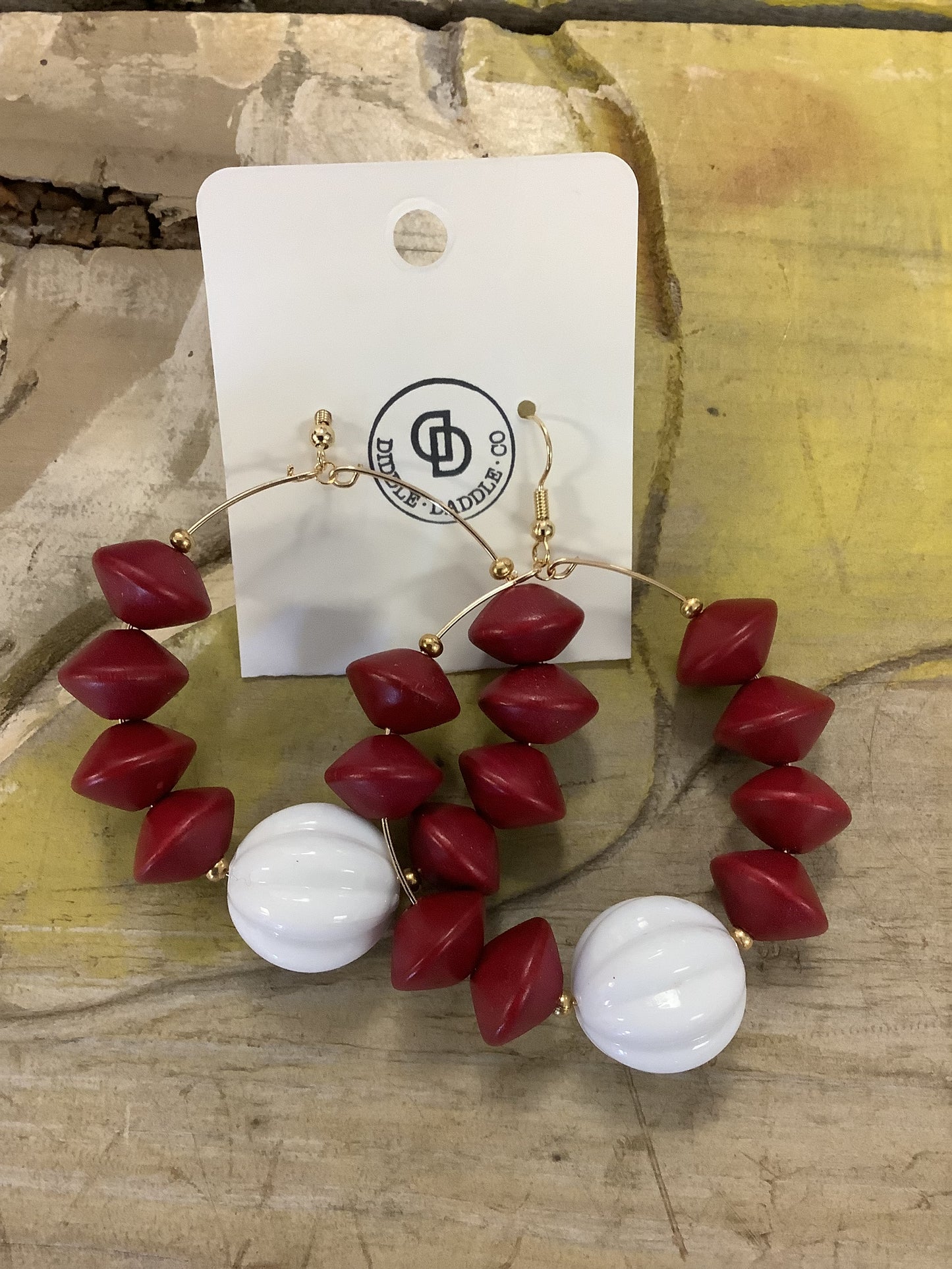 Maroon Baby Earrings