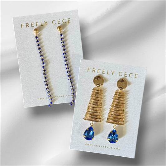 Blue Game Day Earrings