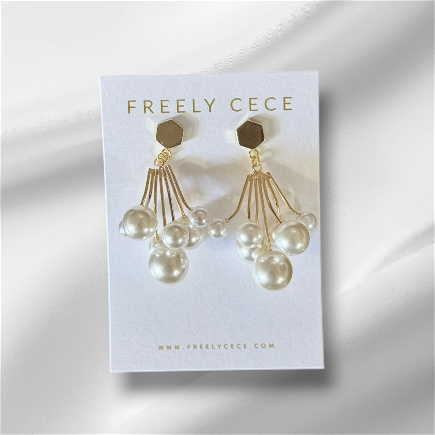 Pearl Pom Pom Earrings