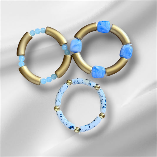 Blue Beaded Bracelets