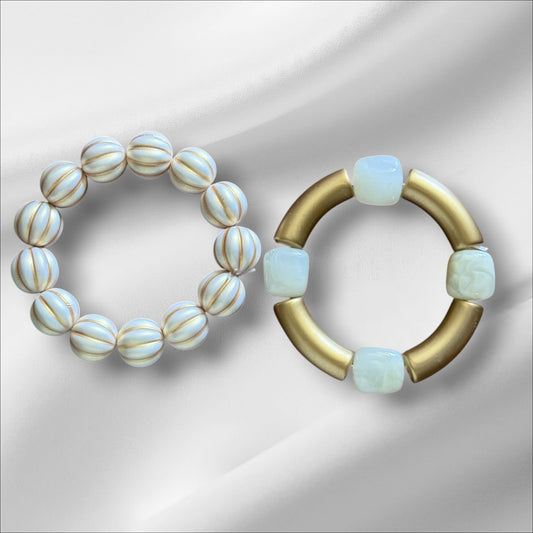 Cream Beaded Bracelets