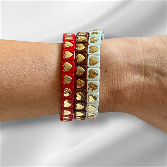 Heart Enamel Bracelets