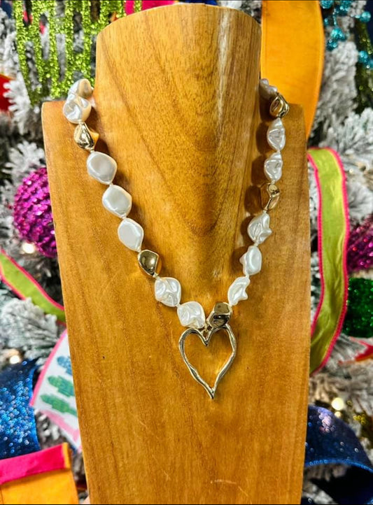 Pearl Heart Necklace